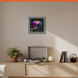 "12X12""  Dark Grey Modern Vinyl Record Frame For 12 Inch Lp Album Covers - Elegant Wall Display - Ak Frames" - thumbnail 8