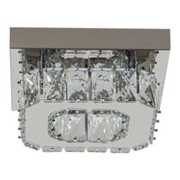 Thehotsale 12W Chorme Finish Square Crystal Ceiling Light Cool White Light - thumbnail 7