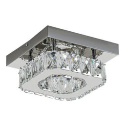 Thehotsale 12W Chorme Finish Square Crystal Ceiling Light Cool White Light - thumbnail 3