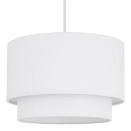 First Choice Lighting White 2 Tier Ceiling Lamp Shade - thumbnail 1