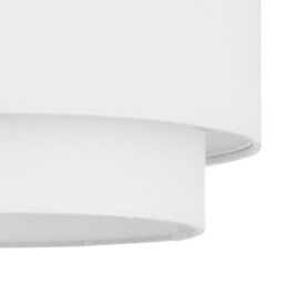 First Choice Lighting White 2 Tier Ceiling Lamp Shade - thumbnail 5
