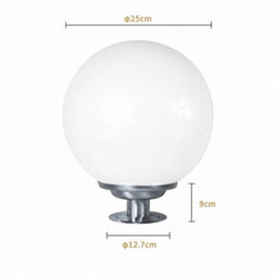 Gwsolar Solar Ball Light 25Cm Stainless Steel Globe, 100Lm Remote Control With Timer, Ip65 Waterproof For Garden Patio Pathway - thumbnail 2