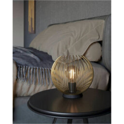 Loops 2 Pack Stylish Modern Black And Gold Table Lamp For Elegant Indoor Lighting - thumbnail 3