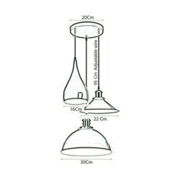 Orange 3 Light Modern Industrial Pendant  Metal E27 Fixture For Dining Room - thumbnail 3