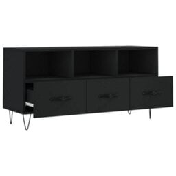 Berkfield Sturdy Tv Cabinet Black 102X36X50 Cm Engineered Wood - thumbnail 6
