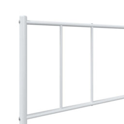 Berkfield Metal Bed Frame With Headboard And Footboard White 100X200 Cm - thumbnail 9
