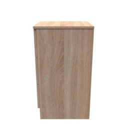 Stafford 3 Drawer Bedside Cabinet In Bardolino Oak (Ready Assembled) - thumbnail 2