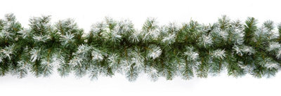 Premier Decorations Limited Artificial Christmas Garland Snow Tipped Green Garland Premier Decor 2.7M - image 1