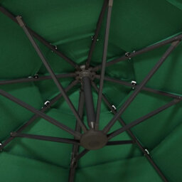 Walplus 4-Tier Garden Parasol With Aluminium Pole Green 3X3 M - thumbnail 6