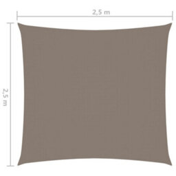 Berkfield Sunshade Sail Oxford Fabric Square 2.5X2.5 M Taupe - thumbnail 6