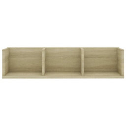 Berkfield Cd Wall Shelf Sonoma Oak 75X18X18 Cm Engineered Wood - thumbnail 4