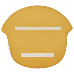 Wyld And Coco Velvet Crown Kids Armchair - Yellow Velvet Upholstery, Pom-Pom Detail, Rubberwood Frame - Compact Nursery Throne - thumbnail 8