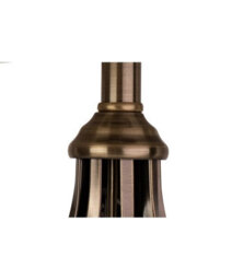 Lighting Supermarket Queenswood Traditional Barley Twist Table Lamp With Blue Gold Linen Shade - Antique Brass - thumbnail 5