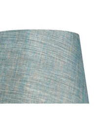 Lighting Supermarket Queenswood Traditional Barley Twist Table Lamp With Blue Gold Linen Shade - Antique Brass - thumbnail 4