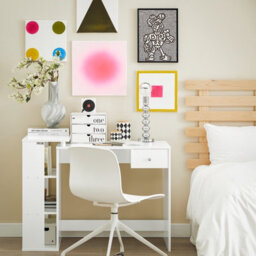 Sobuy Fwt35-W, Home Office Table, Computer Desk Workstation With Storage Shelves,white,w100Xd60Xh76 - thumbnail 2