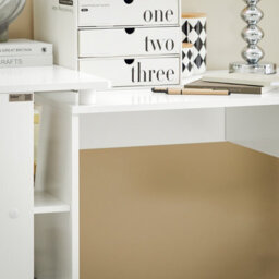 Sobuy Fwt35-W, Home Office Table, Computer Desk Workstation With Storage Shelves,white,w100Xd60Xh76 - thumbnail 6