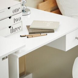 Sobuy Fwt35-W, Home Office Table, Computer Desk Workstation With Storage Shelves,white,w100Xd60Xh76 - thumbnail 7