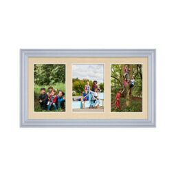 AK Frames 40X20Cm Silver Classic Multi Photo Frame With Ivory Mount - Holds 3 Apertures (3X) 6X4 Photos - thumbnail 1