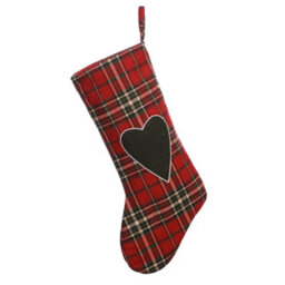 Dibor Highland Tartan Love Heart Xmas Gift Decoration Christmas Stocking For Kids - thumbnail 2