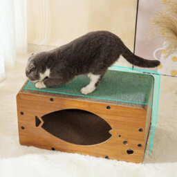 Cat Scratching Post Climbing Activity Centre Sisal Toy Scratcher Tower Play - thumbnail 5