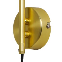 GoodHome Ghlin Industrial Gold Effect Plug-In Wall Light - thumbnail 5