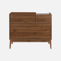 Sweeek - 100Cm Vintage Vinyl Record Cabinet With Dividers Nepal Dark Wood Colour 100X48X81.5 Cm - thumbnail 8