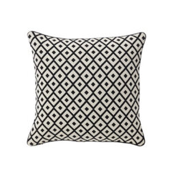 Misore Black & White Patterned Woven & Jacquard Effect Indoor Cushion, (L)40Cm X (W)40Cm