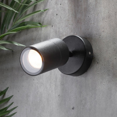Litecraft Pack Of 2 Kenn Black Adjustable Outdoor Wall Lights - image 1