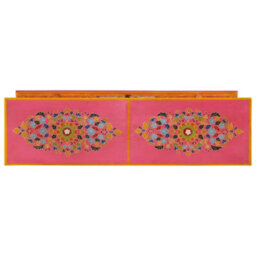 Berkfield Sturdy Tv Cabinet Pink 110X30X40 Cm Solid Wood Mango - thumbnail 5