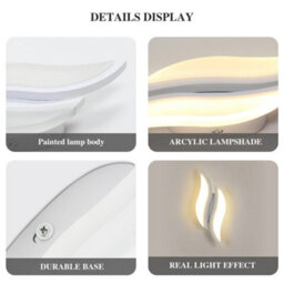 Pheashine Acrylic 12W 2300Lm 3000K Warm White Modern Led Interior Wall Light - thumbnail 7