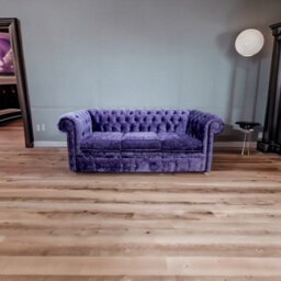 Chesterfield Handmade 3 Seater Sofa Settee Modena Lilac Purple Velvet Fabric In Classic Style - thumbnail 5