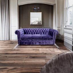 Chesterfield Handmade 3 Seater Sofa Settee Modena Lilac Purple Velvet Fabric In Classic Style - thumbnail 4