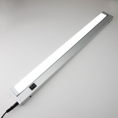 Arlec Swivel Angle 10W Led Bar Strip Light - Ice Cool White Slim Profile Uk Plug Mains Powered Cabinet Cupboard Wardrobe Kitchen
