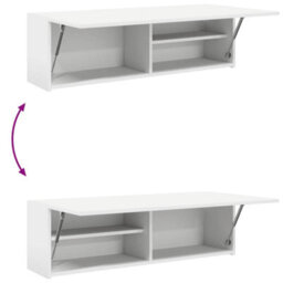 Walplus Bathroom Wall Cabinet White 100X25X30 Cm Engineered Wood - thumbnail 9