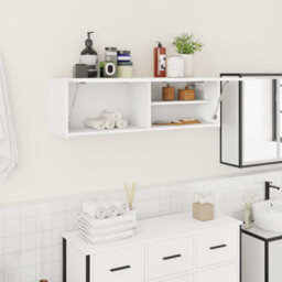 Walplus Bathroom Wall Cabinet White 100X25X30 Cm Engineered Wood