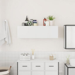 Walplus Bathroom Wall Cabinet White 100X25X30 Cm Engineered Wood - thumbnail 3