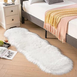 White-Irregular 60X150Cm Large Faux Fur Sheepskin Rug Fluffy Mat Room Sofa Hairy Mat Shaggy Floor Carpet - thumbnail 6