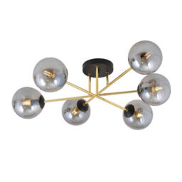 Emibig Lighting Emibig Magnum Ceiling Lamp  2 X E14  Black, Gold With Graphite Shade - thumbnail 1