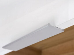 Impact Furniture Wall Storage Cabinet Bedroom Overbed Hanging Unit White Gloss Oak Effect Zele - thumbnail 6