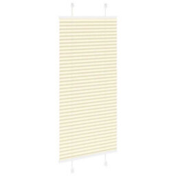 Berkfield Pleated Blind Cream 60X100 Cm Fabric Width 59.4 Cm Polyester - thumbnail 4
