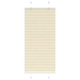 Berkfield Pleated Blind Cream 60X100 Cm Fabric Width 59.4 Cm Polyester