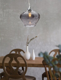 Luminosa Lighting Luminosa Titan Dome Pendant Light Chrome With Smoked Glass - thumbnail 2