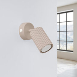 Luminosa Lighting Luminosa Karbon Round Base Single Spotlight With Switch Taupe 1X Gu10 - thumbnail 2