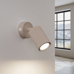 Luminosa Lighting Luminosa Karbon Round Base Single Spotlight With Switch Taupe 1X Gu10 - thumbnail 3