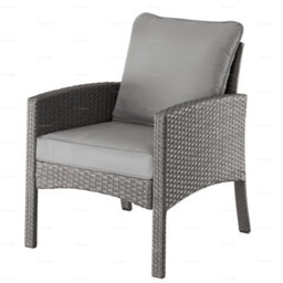 6 Seat Outdoor Rattan Garden Furniture Set With 2 Seater Sofa, 2 Armchairs, 2 Ottomans, Dining Table And Cushions - Mixed Grey - thumbnail 3