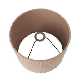 Pacific Lifestyle 30Cm Taupe Boucle Tapered Cylinder Table Lamp Shade Cream Cosy Boho Lampshades - thumbnail 4