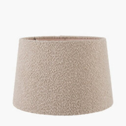 Pacific Lifestyle 30Cm Taupe Boucle Tapered Cylinder Table Lamp Shade Cream Cosy Boho Lampshades