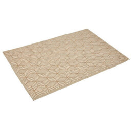 Alfresco Mat - Water Resistant Indoor Outdoor Geometric Pattern Rug For Patio, Decking, Balcony, Kitchen - 180 X 120Cm, Mocha - thumbnail 3