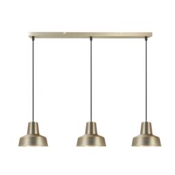 GoodHome Orous Rectangular Satin Pewter Effect 3 Lamp Led Pendant Ceiling Light, (Dia)245mm - thumbnail 3
