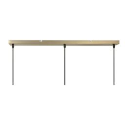 GoodHome Orous Rectangular Satin Pewter Effect 3 Lamp Led Pendant Ceiling Light, (Dia)245mm - thumbnail 5